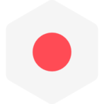 Japan JP Language Hexagonal Flag